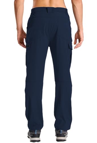 keihTrail Men's Hiking Pants Lightweight Waterproof Cargo Quick Dry Tactical Outdoor Fishing Travel Mountain Work Pants Navy Blue S — view 3
