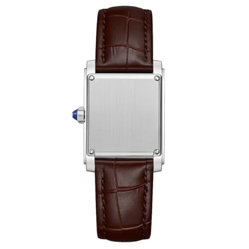 Image of Poshi Sanda Premium White Brass Sqaure Dial Watch | 200mm Rose Gold Stainless Steel Strap Quartz Watch for Women