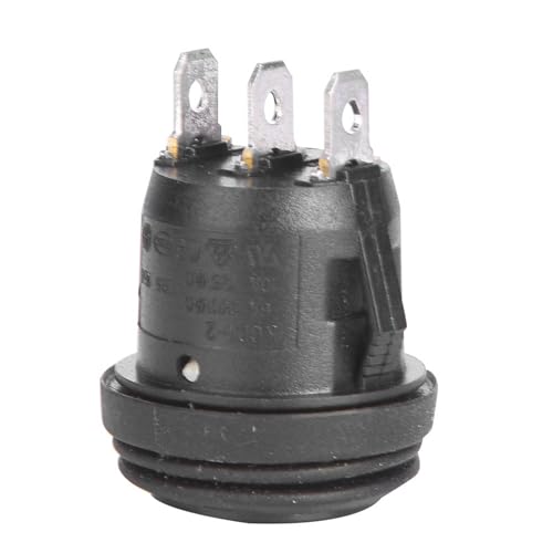 Interruttore a Bilanciere per Barca 3 Posizioni ON off ON, Interruttore Rotondo a Scatto Nero 3 Pin 10A 125V 6A 250V, Set da 5 Pezzi per Elettrico Nautico