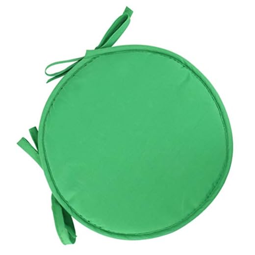 Garneck Round Chairs Seat Cushion Sponge Stool Pad Chairs Cover Slipcover with Rope Ties for 0ffice Home School Restaurant 38CM (Green)