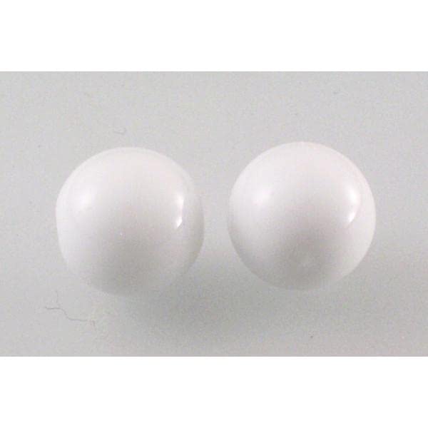 10pcs Round Pressed Beads 14 mm, Chalk White (3000), Bohemia Crystal Glass, Czechia 11119001