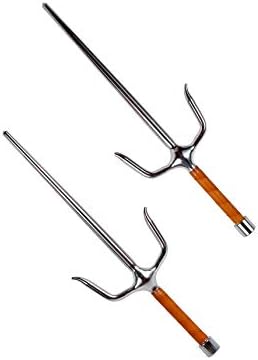 Japanese Deluxe Round Chrome Forged Fire Steel SAIS - Pair