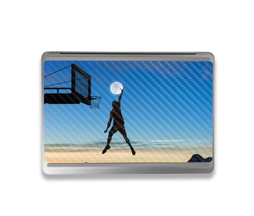 Image of MightySkins Carbon Fiber Skin Compatible with Microsoft Surface Laptop Studio 2 (2023) Full Wrap Kit - Moon Dunk | Protective, Durable Textured Carbon Fiber Finish | Easy to Apply | Made in The USA