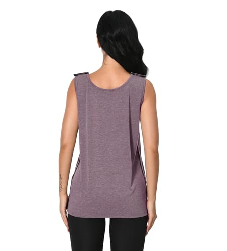 Post Surgery Shirts Shoulder Arm Broken Breast Recovery Tank Tops Clothing Snap Open Sleeveless Shirt Unisex Size4
