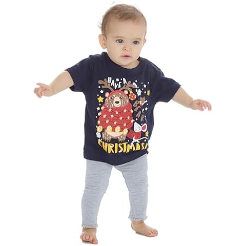 Metzuyan Baby Christmas T-Shirt with Cute Designs Cover