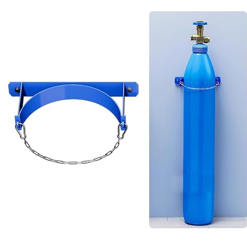 Carro para Cilindros, Estante de Almacenamiento de Gas de Acero, Tanques de pie, Soporte de Pared para Tanques de oxígeno con Cadena de Seguridad, Estante Vertical para Almacenamiento de CIL