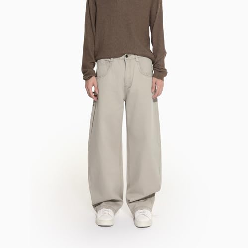 Men's Denim Jeans Cotton Wide Leg Relaxed Casual Weekend Lounge Daily Pants for Men3