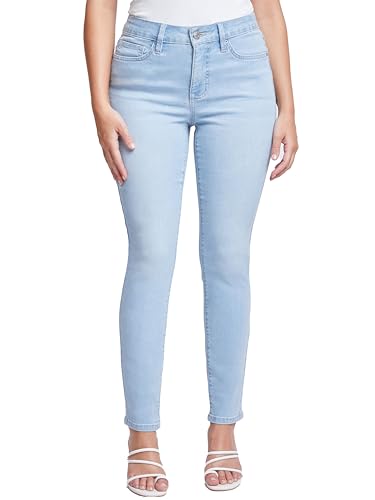 Royalty for Me Women's Sustainable High Rise Skinny Jeans, Light Blue, 14