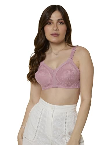 Image of Triumph Doreen Wireless Women Bra Non Wired and Non Padded Full Coverage Lace Support Bra High Center Bridge & Power-Net Side Panels Adjustable Straps Everyday Comfort Bra Pack of 1