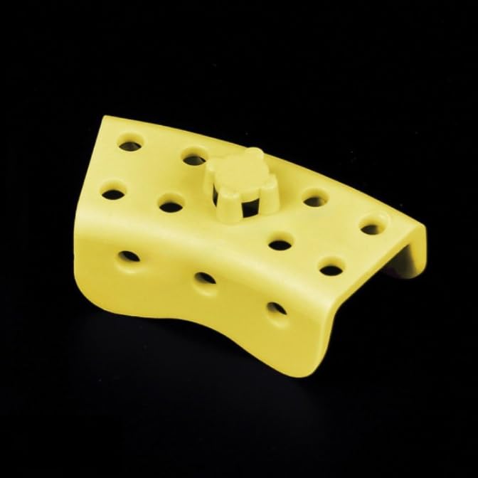 Miniatura 4 de AmeriCan Goods 25Pcs Dental Mini Impression Bandejas para Corona y Puente Cuadrante Micro-Bandeja Impresiones Amarillo