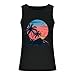 Mens Tank Tops Beach Hawaiian Sleeveless Gym Workout Tee Tops Summer Fashion Palm Tree Print Graphic Tee Shirts Black 4X