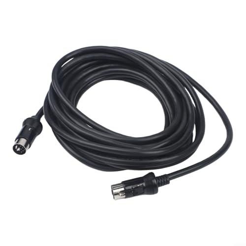 Cable DIN 13 pines de audio para coche de 5m con conector macho a macho negro 8
