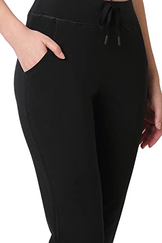 Image of Van Heusen Women's Cotton Lounge Pants | Drawstrings & Side Pockets | Cotton Stretch | Smart Tech finish | Sweat Absorbent | Breathable Fabric | At home pyjamas | Everyday Comfort | Solid Colors | Style 55302