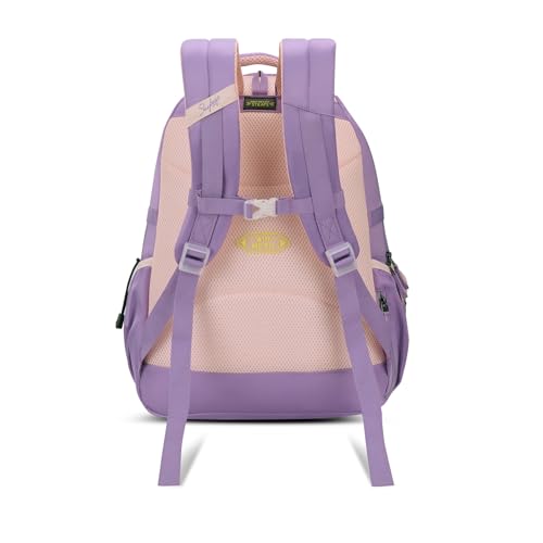 Image of Skybags Riva 37L Casual Backpack for Girls with 3 Compartments & Adjustable Shoulder Strap | 16 Inch Padded Laptop Sleeve | Detachable Happy Pouch & Secret Pocket | Perfect for School & Travel