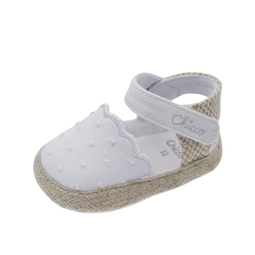 Chicco Sandalo con Velcro, Sandalia Bebé-Niñas, Color Blanco, 16 EU