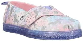 TOMS Kids Girls Alpargata Unicorn Graphic Slip On Flats Casual - Blue - Size 4 M | Image 1