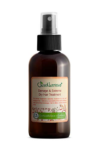 Just Nutritive Damaged & Extreme Dry Hair Treatment | Oil Treatment for Damaged Hair | Natural Treatment for Scalp and Hair | Scalp Treatment for Men and Women 4 Fl Oz