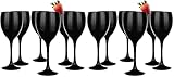 Glasmark Krosno Juego De 6 Copas De Vino 300Ml Negro (Paquete de 2)