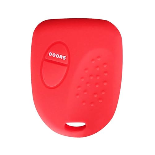 Aikchi for Holden Colorado Pontiac Silicone Key Case Auto Key Shell Covrer Remote Car Key Protector (Red)