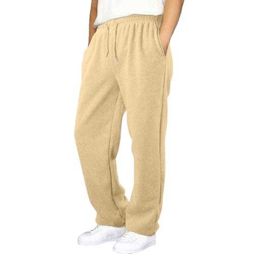 Wide Leg Sweatpants for Teen Girls High Waisted Baggy Pants Fashion Drawstring Athletic Joggers with Pockets