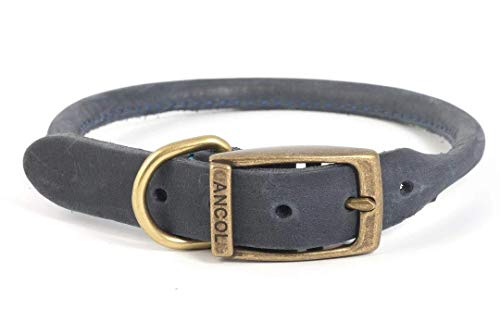Ancol Collar Redondo de Piel para Perros, de Timberwolf