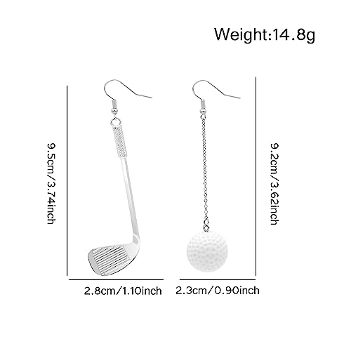Funny Sport Ball Dangle Earrings Gift,Fashion Baseball/Badminton/Table Tennis/Bowling/Golf Ball Pendant Earrings for Women Lady Fan Personalized Silver Earrings Jewelry2