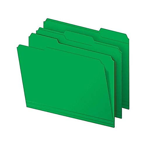 1Intheoffice File Folders, Colored File Folders, File Folders 1/3 Cut Tab Letter Size, Top-Tab/3 Tab,/5 Assorted Colors, 24/Pack #TOP3