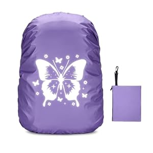 Regenschutz Rucksack, 35L Regenschutz Schulranzen, Reflektierender Rucksack Überzug Wasserdicht, Regenüberzug Rucksack, Reflektor Rucksack Cover, Backpack Rain Cover für Jungen Mädchen Schulanfänger