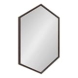 Kate and Laurel Laverty - Espejo hexagonal oblongo moderno, decoración geométrica de pared