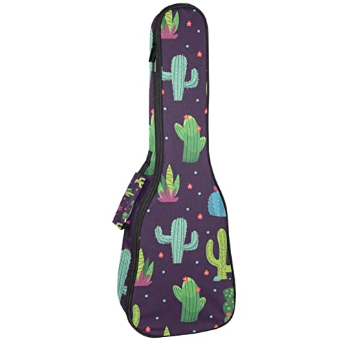 Housse ukulélé étanche motif cactus pour transporter son instrument en festival