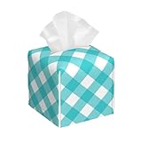 Design esthétique et pratique : en plus d'être un porte-mouchoirs fonctionnel, cette boîte à mouchoirs à imprimé vichy bleu et blanc sert également de décoration d'intérieur et d'esthétique de décoration de chambre. Son design élégant améliore votre espace de vie tout en servant d'esthétique de décoration d'intérieur, offrant à la fois commodité et élégance