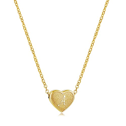 Initial Necklace for Women Letter Necklaces for Girls Dainty Gold Heart Pendant for Little Girls Birthday Gifts for Teens