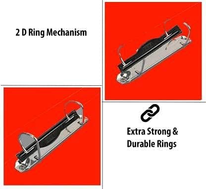 Image of 2D Ring Binder File,Plastic File Folder Legal Size Tough & Durable (F /S-Legal 2D Ring Binder RED - 1)