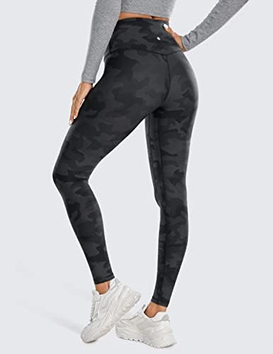 CRZ YOGA Compressielegging Voor Dames 25 Inch - Dikke, Hoog Getailleerde Buikcontrole-trainingslegging Marine XXS