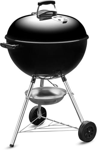 Image of Weber 57Cm Orlg Kettle W/Therm Blk Asia Charcoal Free Standing Grill (Black)