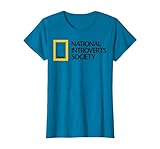 National Introverts Society T-Shirt, Women, Sapphire Blue, Large