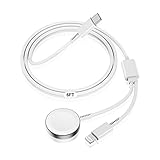 for Apple Watch Charger Cable USB C,[MFi Certified] Magnetic for iWatch Charger Cable Fast Charging for iWatch Series Ultra 9 8 7 6 5 4 3 SE & iPhone 14/13,Type C 2-in-1 Cord for iPhone & Watch-6.6ft