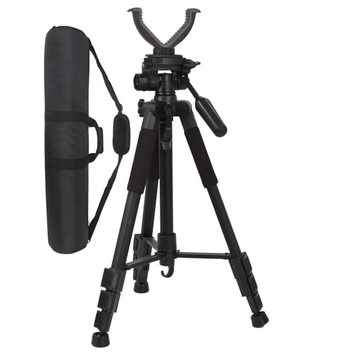 FYRTA Treppiede da Caccia e Tiro, Altezza Regolabile 55-150cm, Attacco a Sgancio Rapido, Durevole e...