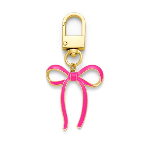 Image of Black Bow Keychains For Women Cute Bow Keyrings Charms Handbag Car Key Chain Accessories