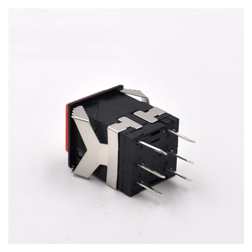 Interruptor de botón KD2-22 con indicador luminoso y carcasa negra robusta 5
