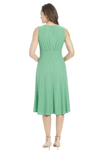Image of London Times Women's Dresses Inset Waist Midi Dress Career Office Occasion Guest of