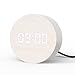 Produktbild aboveClock Wecker Digital Uhr, Digitaler Wecker, Tischuhr mit 3 Alarmen & Snooze, Schallsteuerung LED Display, USB-betrieben, Mini Wecker Holz für Schlafzimmer Nachttisch