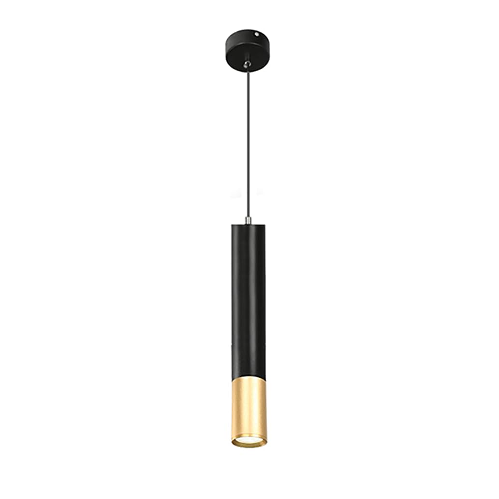 Lámpara de tubo largo cilíndrica de metal led 3000K para techo suspendido de cocina moderna