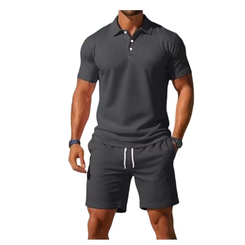 Ensemble short en maille respirante et chemise d'été homme fraîcheur garantie