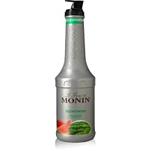 Monin - Watermelon Puree, Juicy and Sweet Flavor, Great for Teas, Lemonades, and Cocktails, Vegan, Non-GMO, Gluten-Free 1 Liter