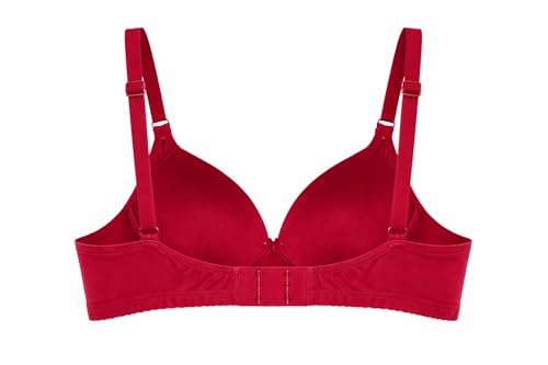 Image of Women's Padded T-Shirt Bra | Seamless Everyday Comfort Bra | Lightly Lined, Wire-Free, Smooth Fit | Soft Stretch Fabric