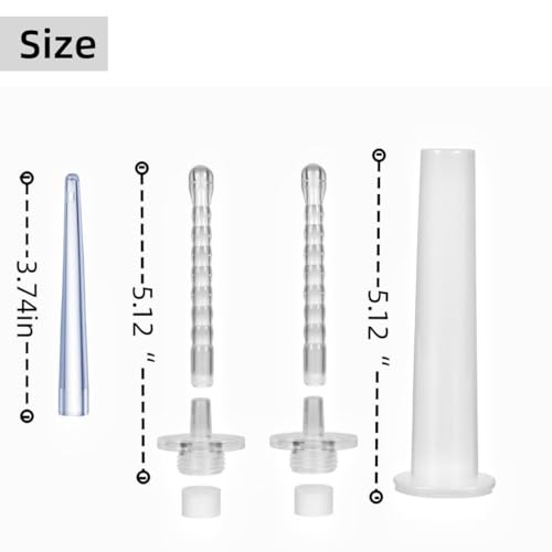 Image of Shower Enema System Silicone Nozzle 3pcs and Dust Cover 1pcs, G1 /2 inchThread for Most Shower Systems