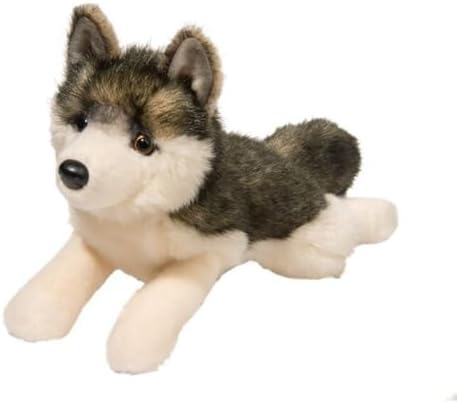 Douglas Phoenix Wolf Plush Stuffed Animal, 14 Inch Soft Realistic Gray Wolf Toy – Lifelike Woodland Wolf Plush for Kids, Gifts & Collectors image 2