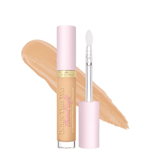 Too Faced Born This Way Ethereal Light Illuminating Smoothing Concealer | With Hyaluronic Acid, Conceals + Brightens Dark Circles, Non-Creasing + Waterproof, 0.16 Fl Oz, Pecan