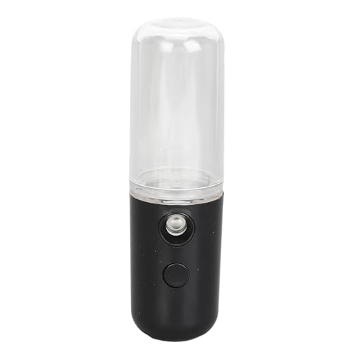 Nano Facial Handlicher Nebelsprüher, Feuchtigkeitsspendendes Make-up und Feuchtigkeitsspendender Zerstäubung Befeuchter für die Hautpflege (BLACK)